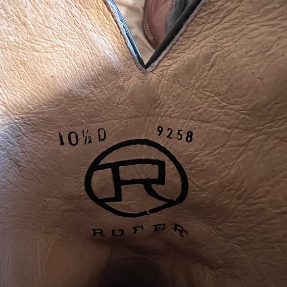 roper mens square toe boots 10 1/2D - Picture 4 of 5